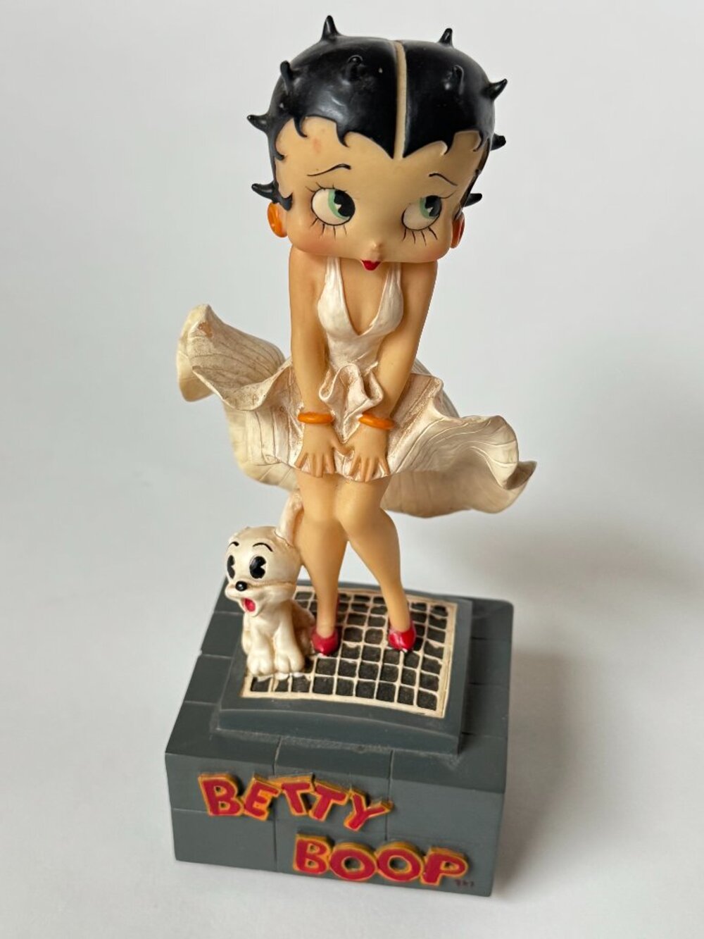 Betty Boop Marilyn Betty Music Box Windup Pudgy The Entertainer Figurine Vintage